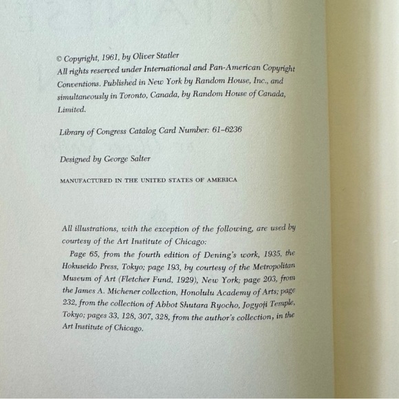 VINTAGE Japanese Inn: A Reconstruction of the Past by Oliver Statler Hardcover - Picture 5 of 13